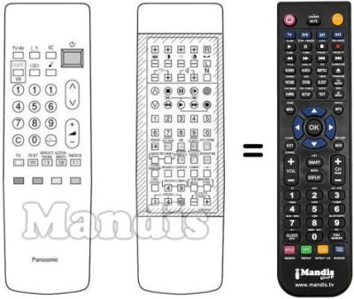 Mando a distancia equivalente Panasonic TX-33A11