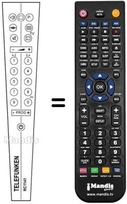 Replacement remote control Telefunken F352M Replacement remote control Telefunken F352M