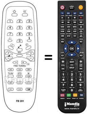 Télécommande équivalente Karcher CTV6021VT Télécommande équivalente Karcher CTV6021VT