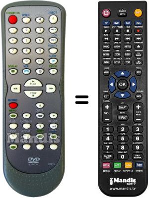 Replacement remote control Funai NB179