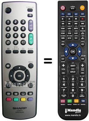 Mando a distancia equivalente Sharp RRMC-GA531WJSA