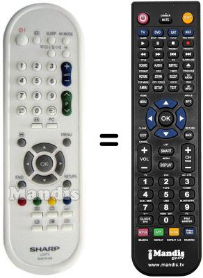 Replacement remote control Sharp LC32A47E