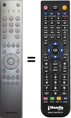 Télécommande équivalente Grundig VISION732-7860 Télécommande équivalente Grundig VISION732-7860