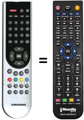Mando a distancia equivalente Grundig RCH5J52 Mando a distancia equivalente Grundig RCH5J52