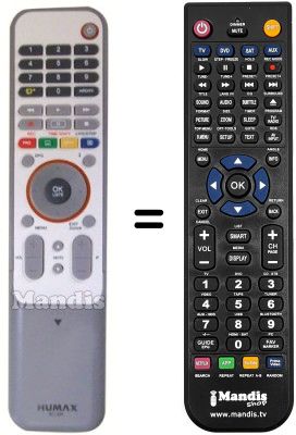 Télécommande équivalente RC539