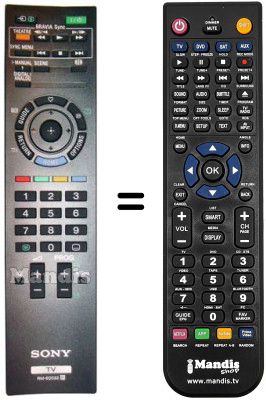Mando a distancia equivalente Sony REMCON065 Mando a distancia equivalente Sony REMCON065