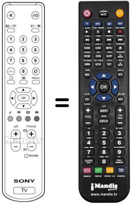Mando a distancia equivalente Sony REMCON003 Mando a distancia equivalente Sony REMCON003