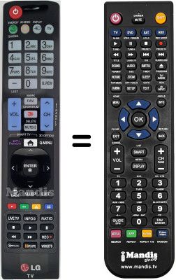 Télécommande équivalente LG 32LH7000-ZA Télécommande équivalente LG 32LH7000-ZA