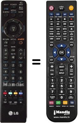 Replacement remote control LG MKJ40653831