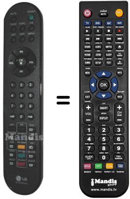 Mando a distancia equivalente LG 6710T00003L Mando a distancia equivalente LG 6710T00003L