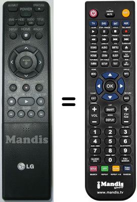 Mando a distancia equivalente LG AKB35960102