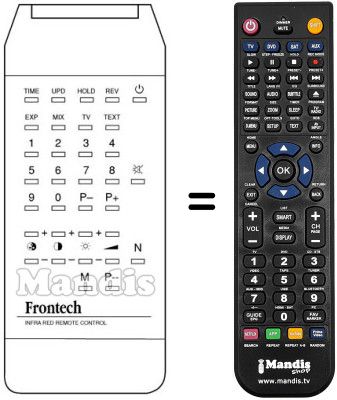 Replacement remote control Frontech REMCON102