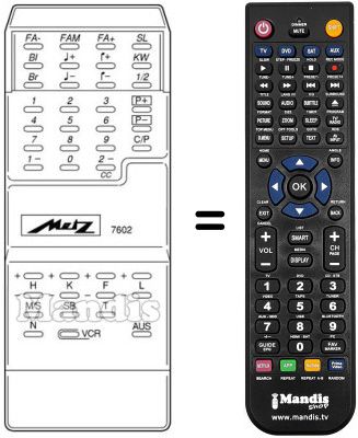 Télécommande équivalente Metz MECATRON 7602