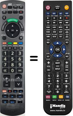 Replacement remote control Panasonic TX-L37GW10
