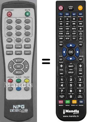 Replacement remote control Npg DTR1002