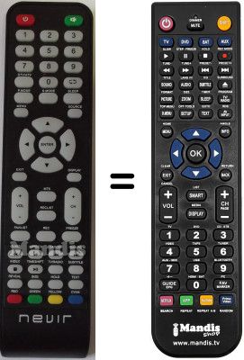 Mando a distancia equivalente Nevir NVR7503-24HDN