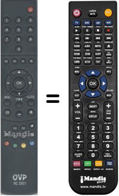 Mando a distancia equivalente RC2851