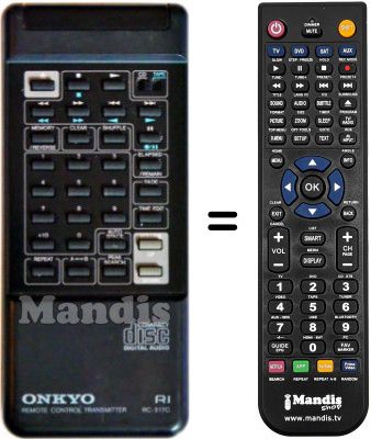 Télécommande équivalente RC217C