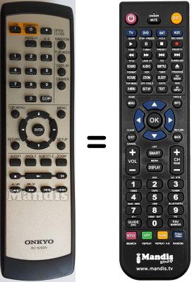 Replacement remote control RC523DV