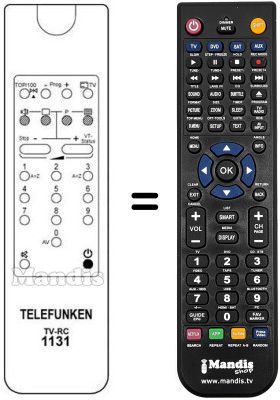 Replacement remote control Telefunken F531IT Replacement remote control Telefunken F531IT