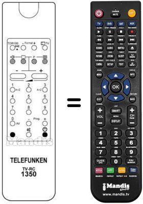 Mando a distancia equivalente Telefunken PCS440EI