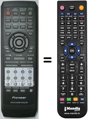 Mando a distancia equivalente VXX2700