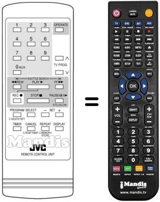 Mando a distancia equivalente JVC PQ21206C