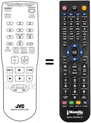 Mando a distancia equivalente JVC PQ21760D-3