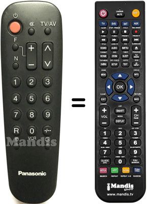 Mando a distancia equivalente Panasonic TC-14S1RF