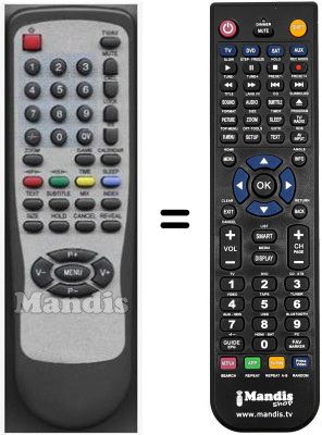 Replacement remote control RC-PT2007