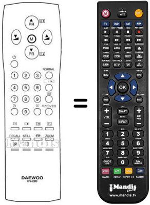 Replacement remote control Daewoo DTJ28G8F Replacement remote control Daewoo DTJ28G8F