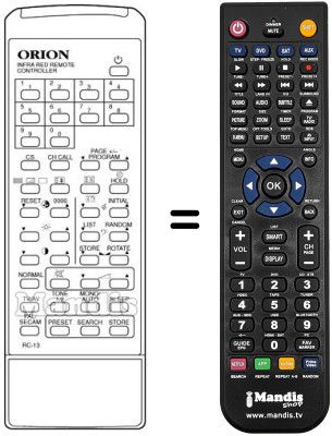 Mando a distancia equivalente RC13