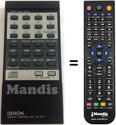 Télécommande équivalente RC-203