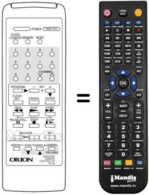 Mando a distancia equivalente RC44