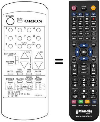 Replacement remote control RC67