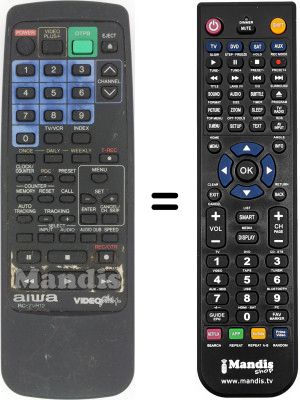 Mando a distancia equivalente RC-7VR12