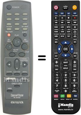 Mando a distancia equivalente RC-8VR09