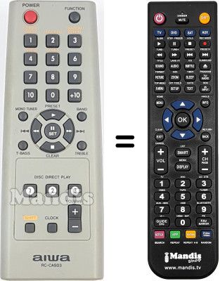 Mando a distancia equivalente RC-CAS03