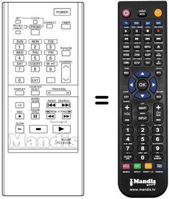 Mando a distancia equivalente RC-V22A