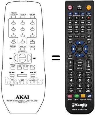 Mando a distancia equivalente RC-X101E