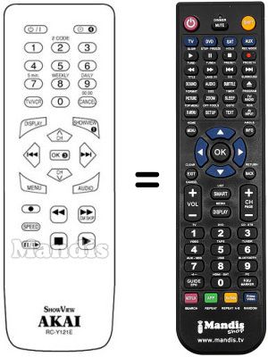 Mando a distancia equivalente Akai VS-G765SEG