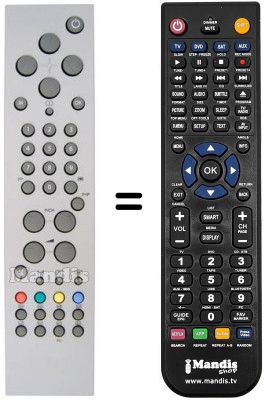 Télécommande équivalente NordMende RC1551 Télécommande équivalente NordMende RC1551
