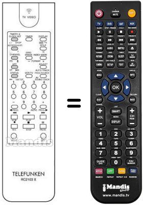 Mando a distancia equivalente RC2103X