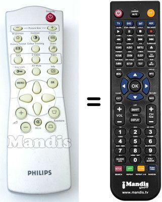 Mando a distancia equivalente Philips LC3631