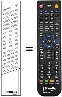 Mando a distancia equivalente RC3002