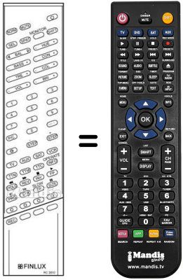 Mando a distancia equivalente RC3010