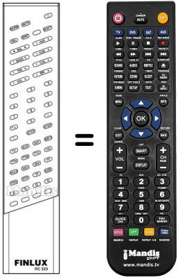 Mando a distancia equivalente RC323