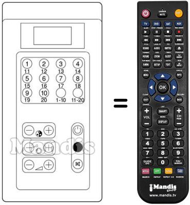 Replacement remote control RC4-J Replacement remote control RC4-J