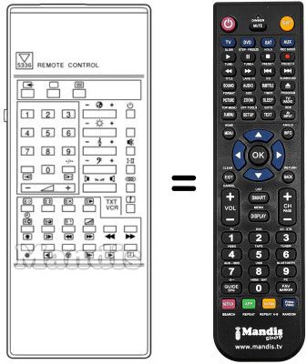 Télécommande équivalente RC5336