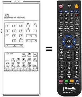 Télécommande équivalente RC5352